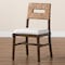 Baxton Studio Porsha Modern Bohemian Dark Brown Finished Mahogany Wood and Natural Rattan Dining Chair 225-13103-ZORO - alternate 3